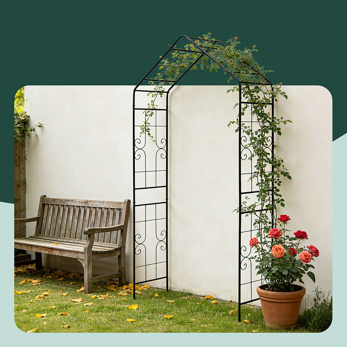 Metal Garden Arch Trellis for Climbing Plants