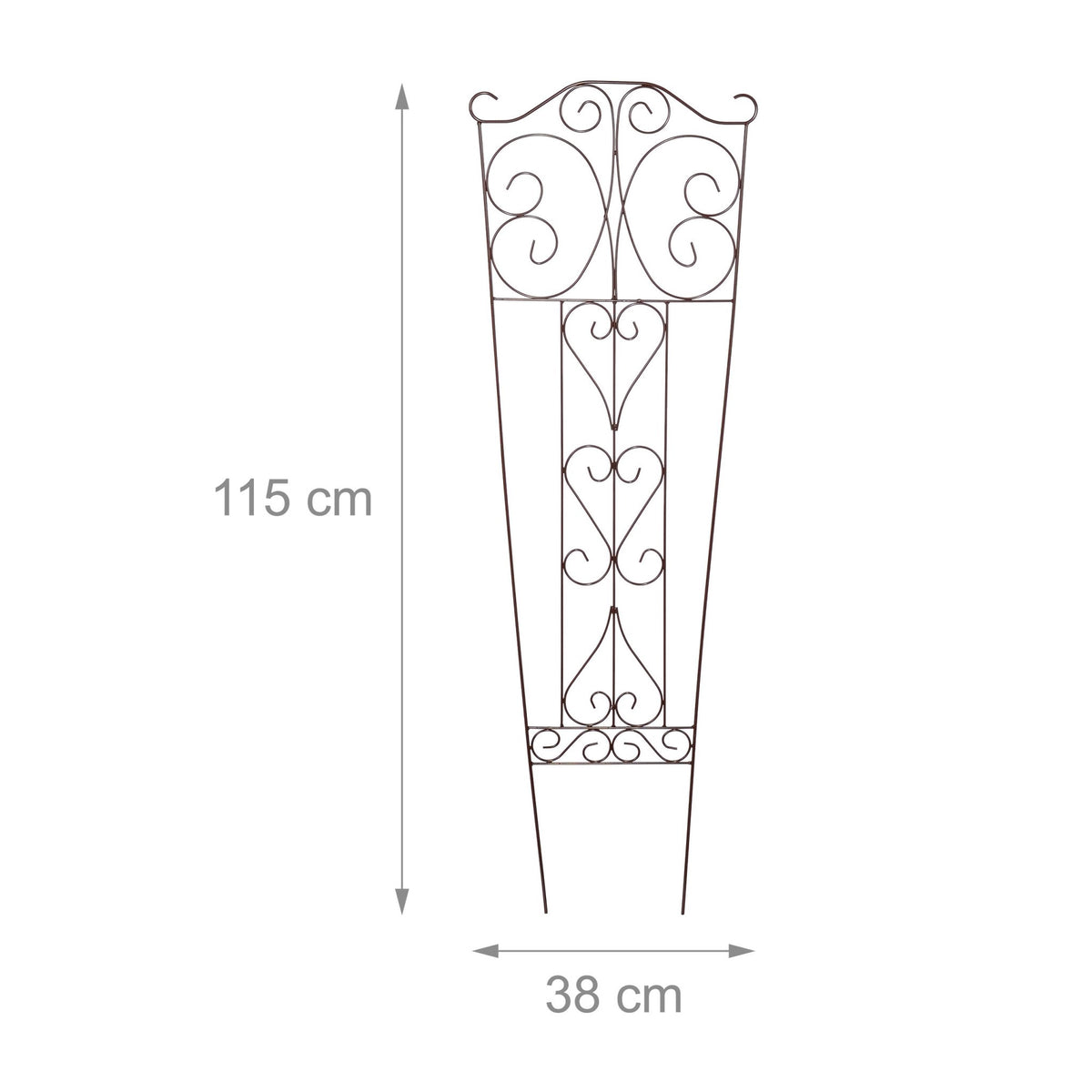 Metal Garden Trellis for Climbing Plants, Curved Design