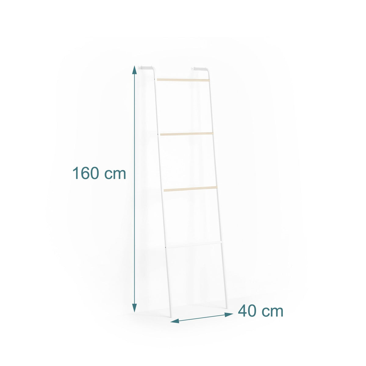 Metal Ladder Towel Rack – 4 Rungs, Space-Saving Design