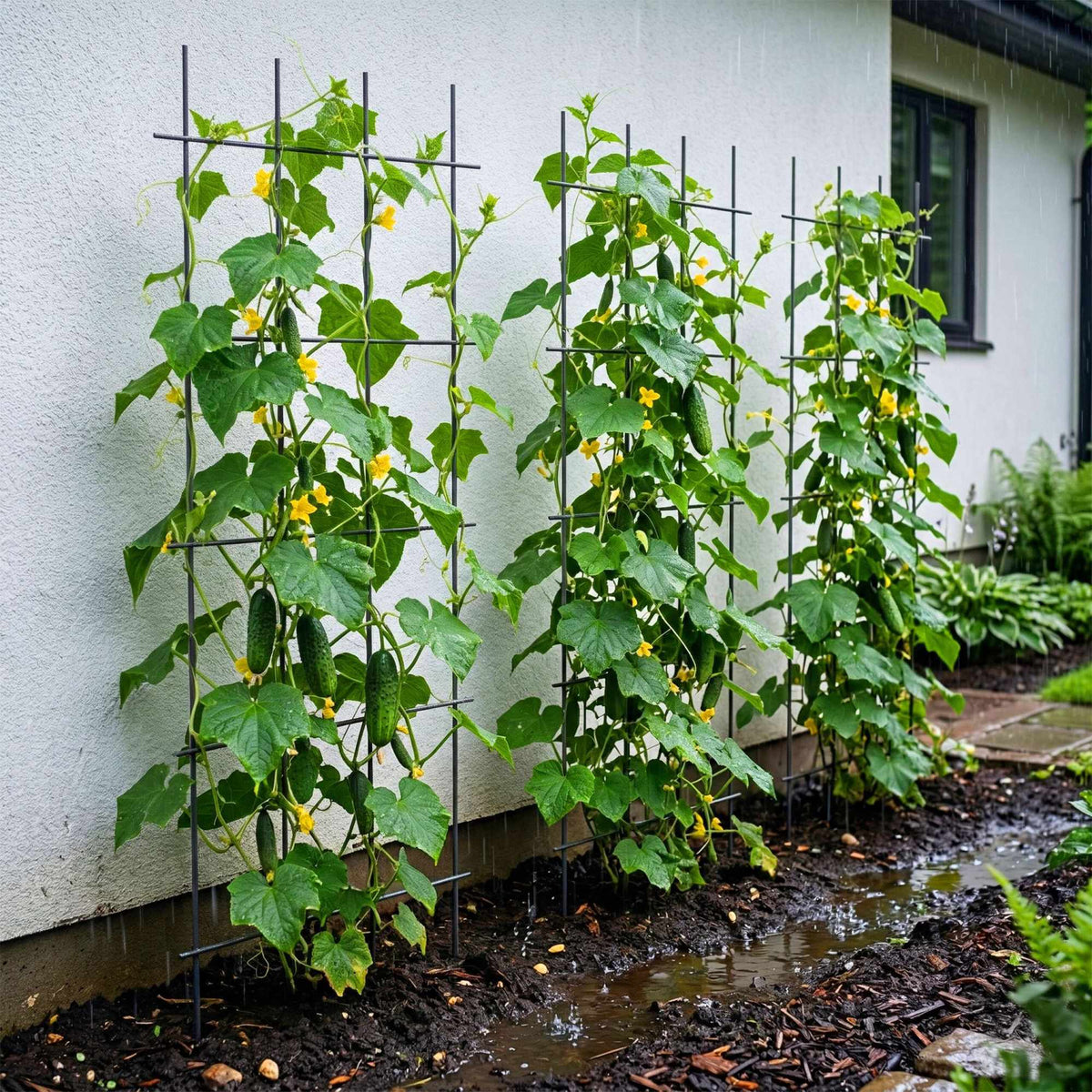 Metal Lattice Rose Trellis Set – Weather-Resistant Support
