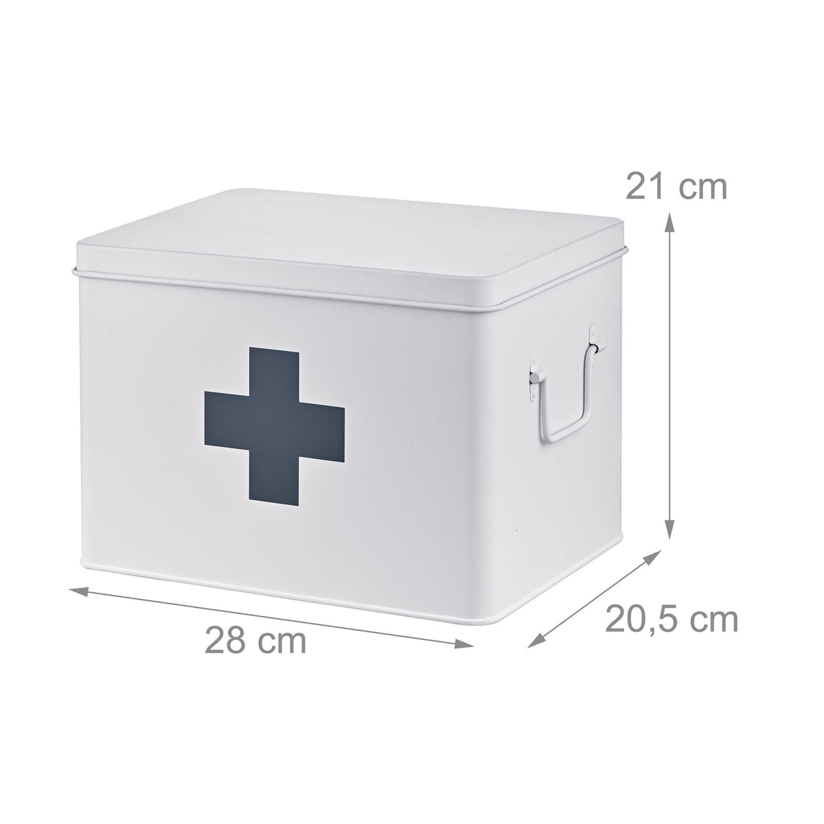 Metal Medicine Storage Box with 4 Compartments