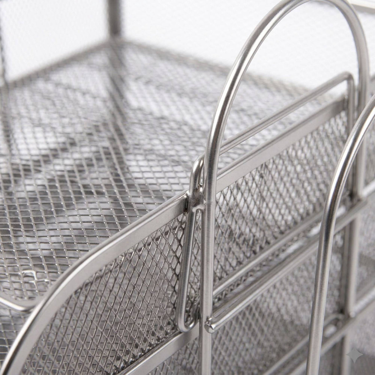 Metal Mesh Document Tray, 4 A4 Compartments, Stackable