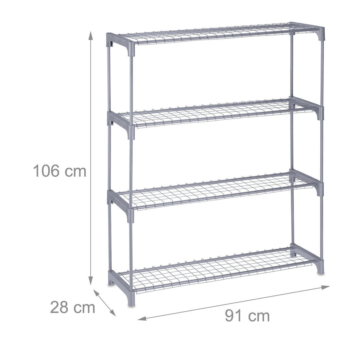Metal Plant Rack with 4 Shelves for Indoor Use