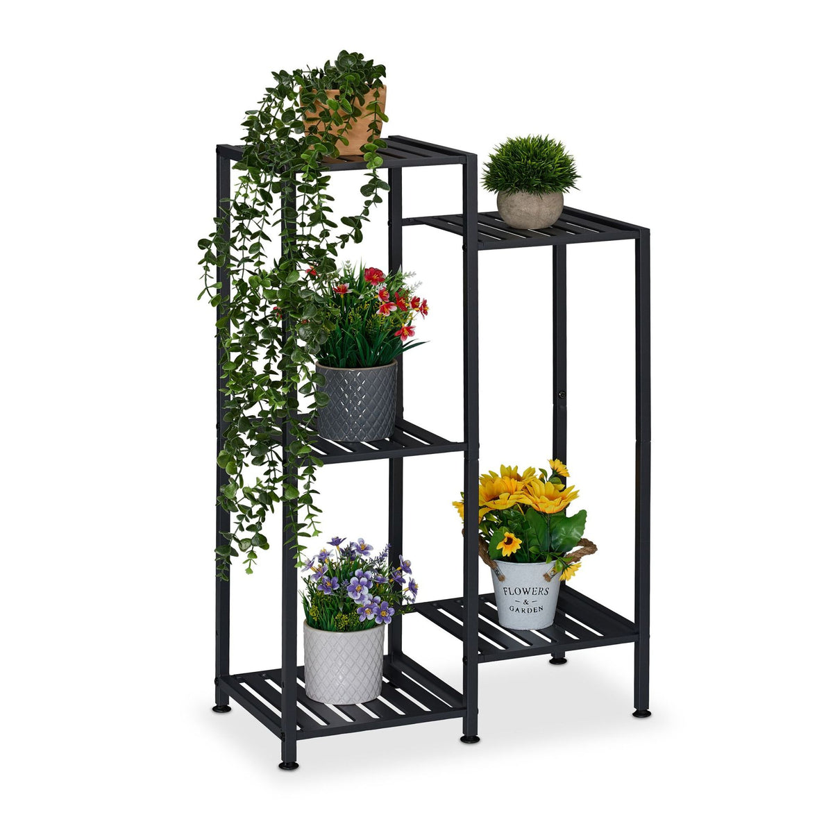 Metal Plant Stand, Multi-Tier, Powder-Coated Steel