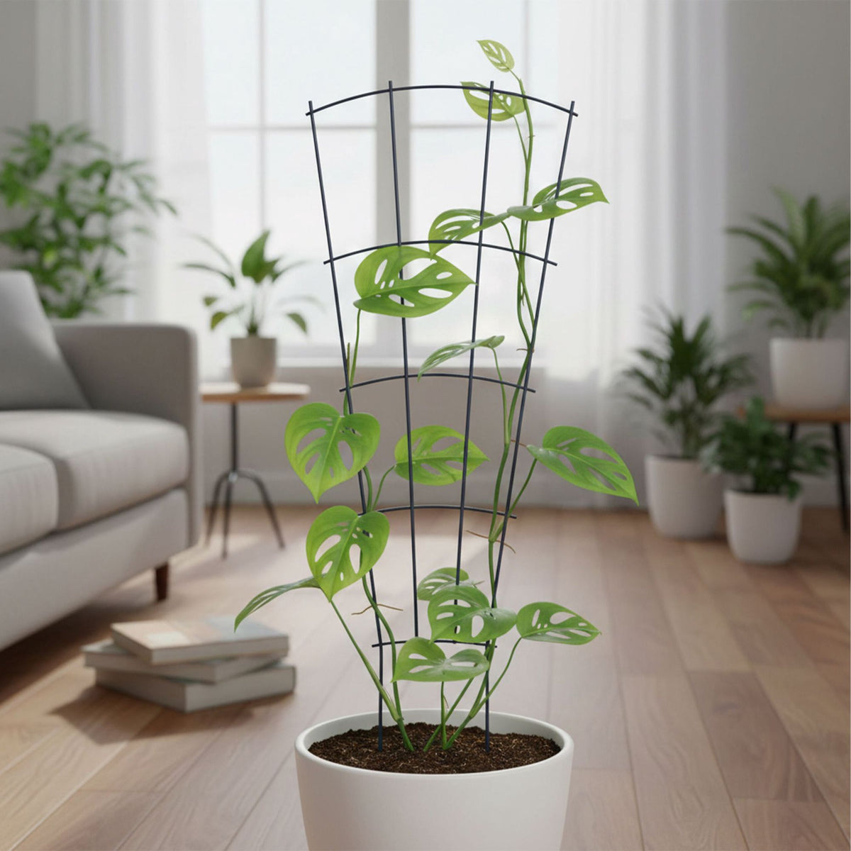 Metal Plant Trellis Set, 4-Pack – Indoor/Outdoor Use