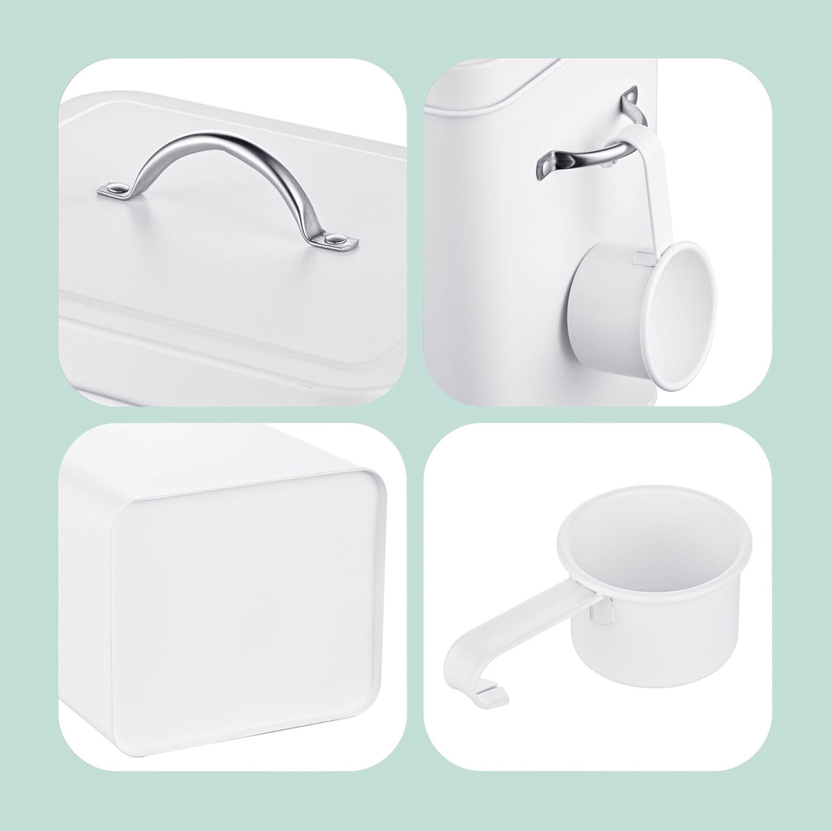 Metal Storage Box with Lid, 6L Capacity