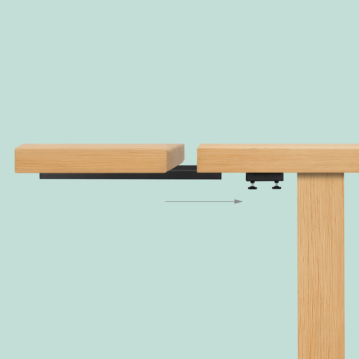 Metal Table Extension – 60 cm, Powder-Coated, Stable