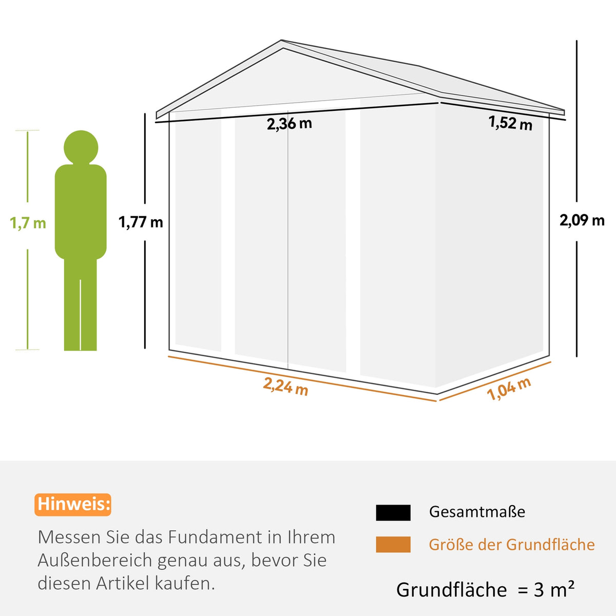 Metal Tool Shed in Wood Look 3 m² 152 x 235.7 x 208.7 cm Tool Shed with Gable Roof Window Double Sliding Doors Weatherproof Garden Shed Outdoor Garden Shed for Backyard Brown |