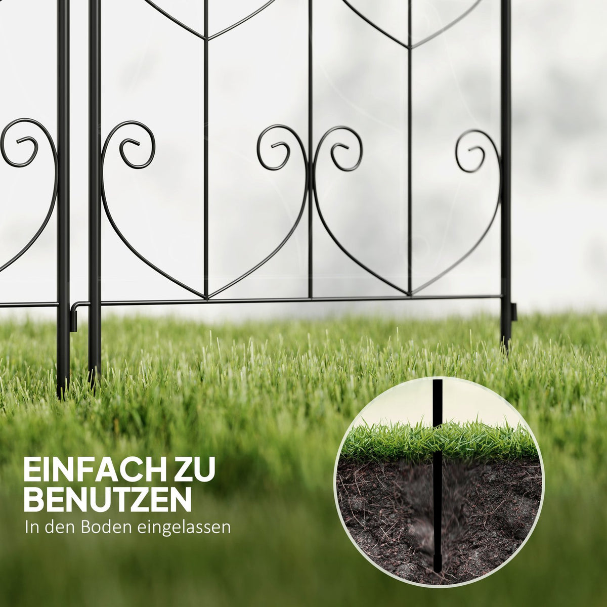 Metal Trellis Set of 2 for Plugging Rustproof Trellis with Bird Design for Climbing Plants 50 x 120 cm Trellis for Houseplants Plant Trellis for Tomatoes Flowers Climbing Plants Black