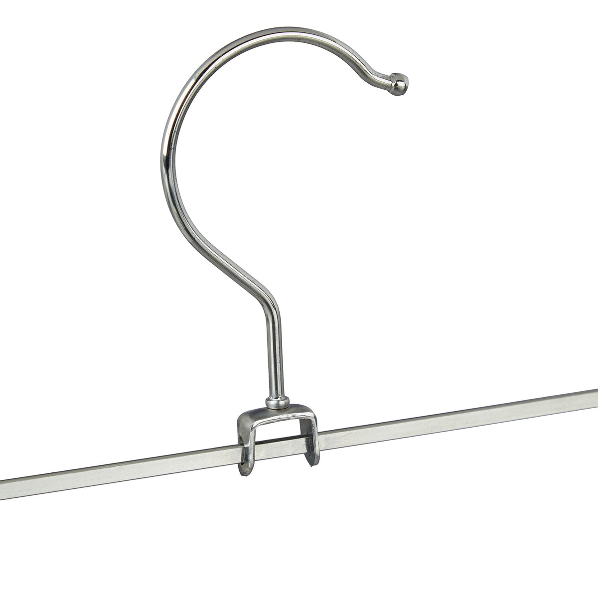 Metal Trouser Hangers, 25-Pack, Adjustable Clips