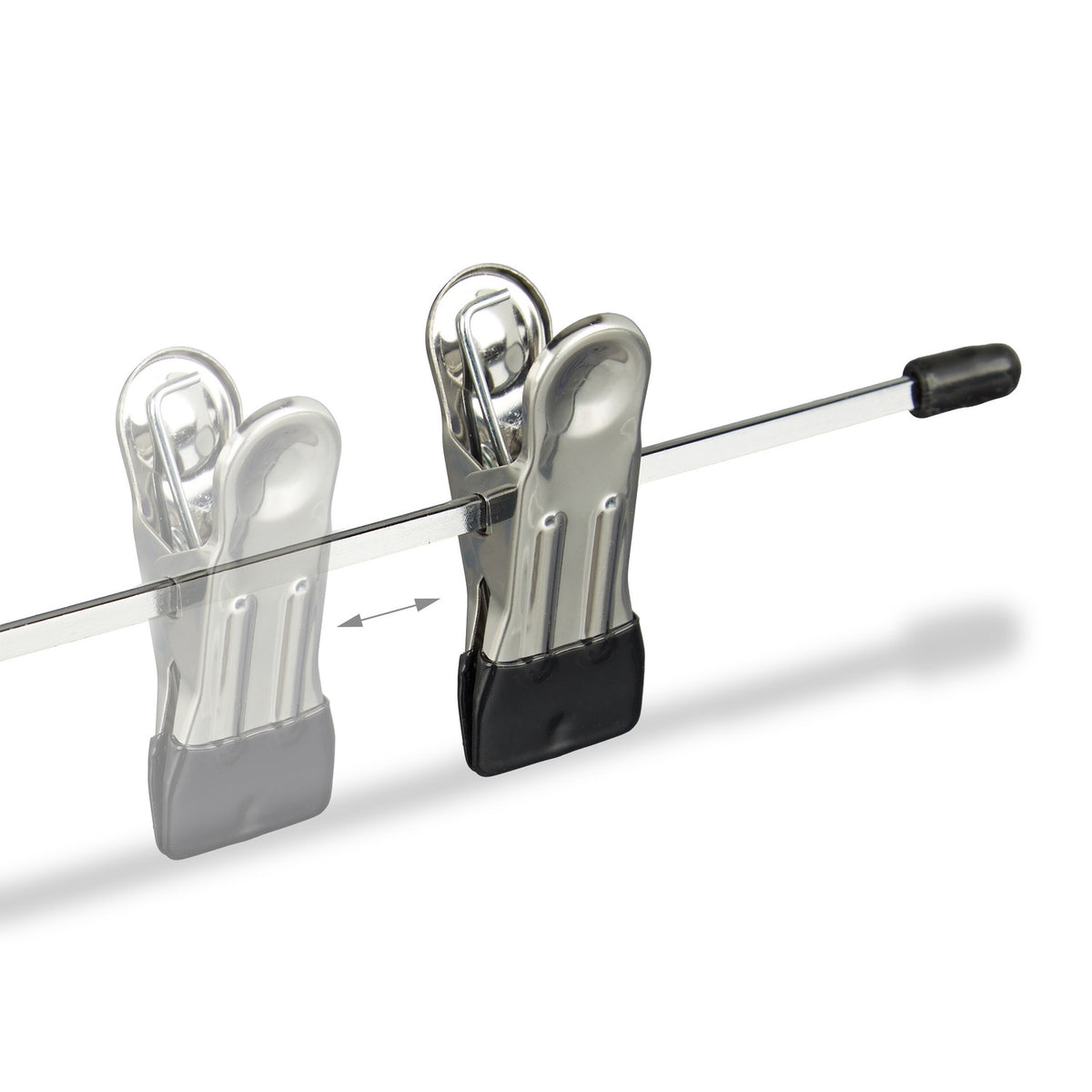 Metal Trouser Hangers, 25-Pack, Adjustable Clips