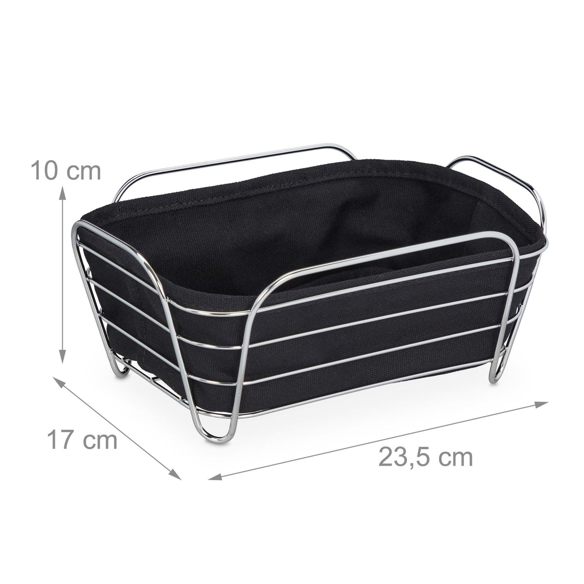 Metal bread basket with cover