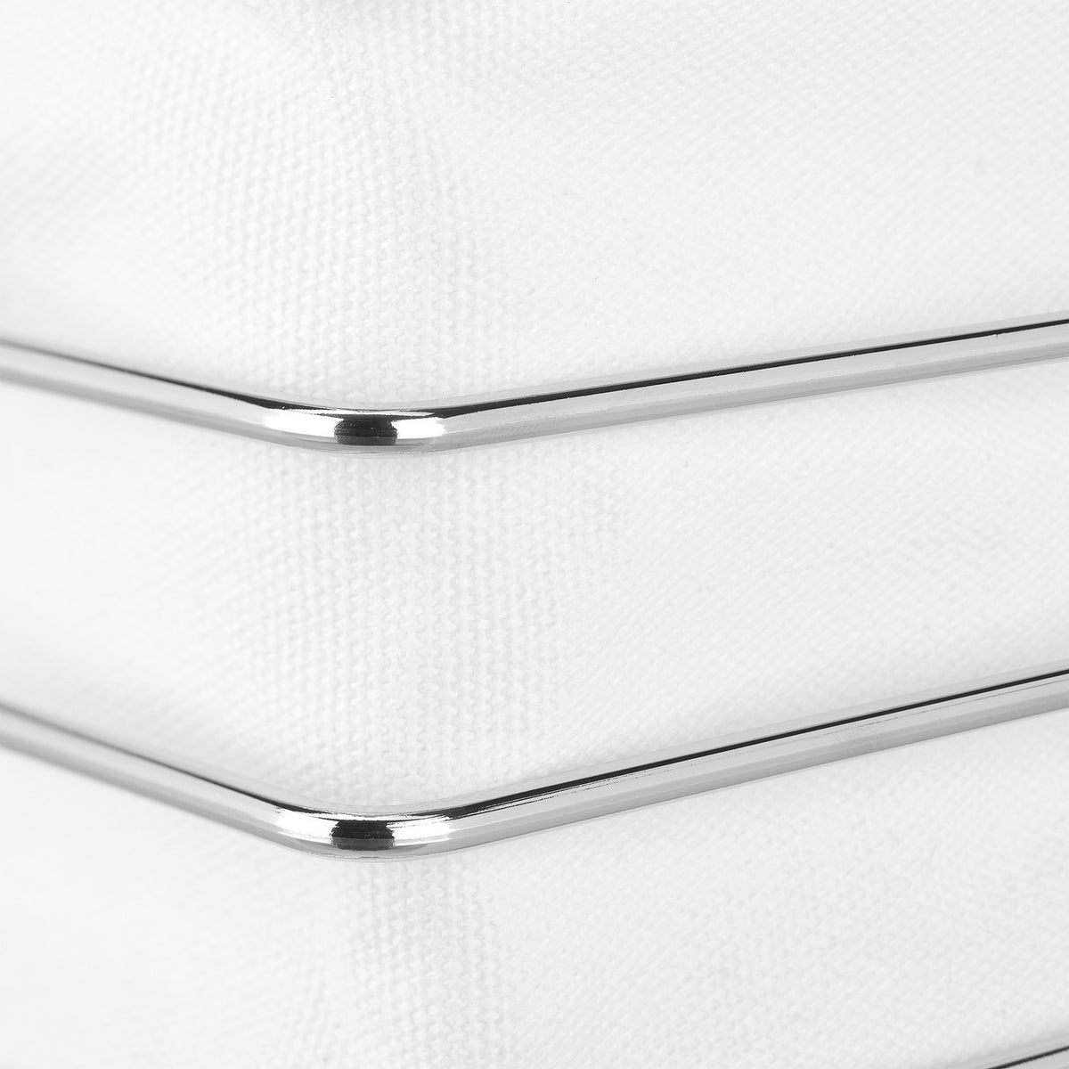 Metal bread basket with fabric cover