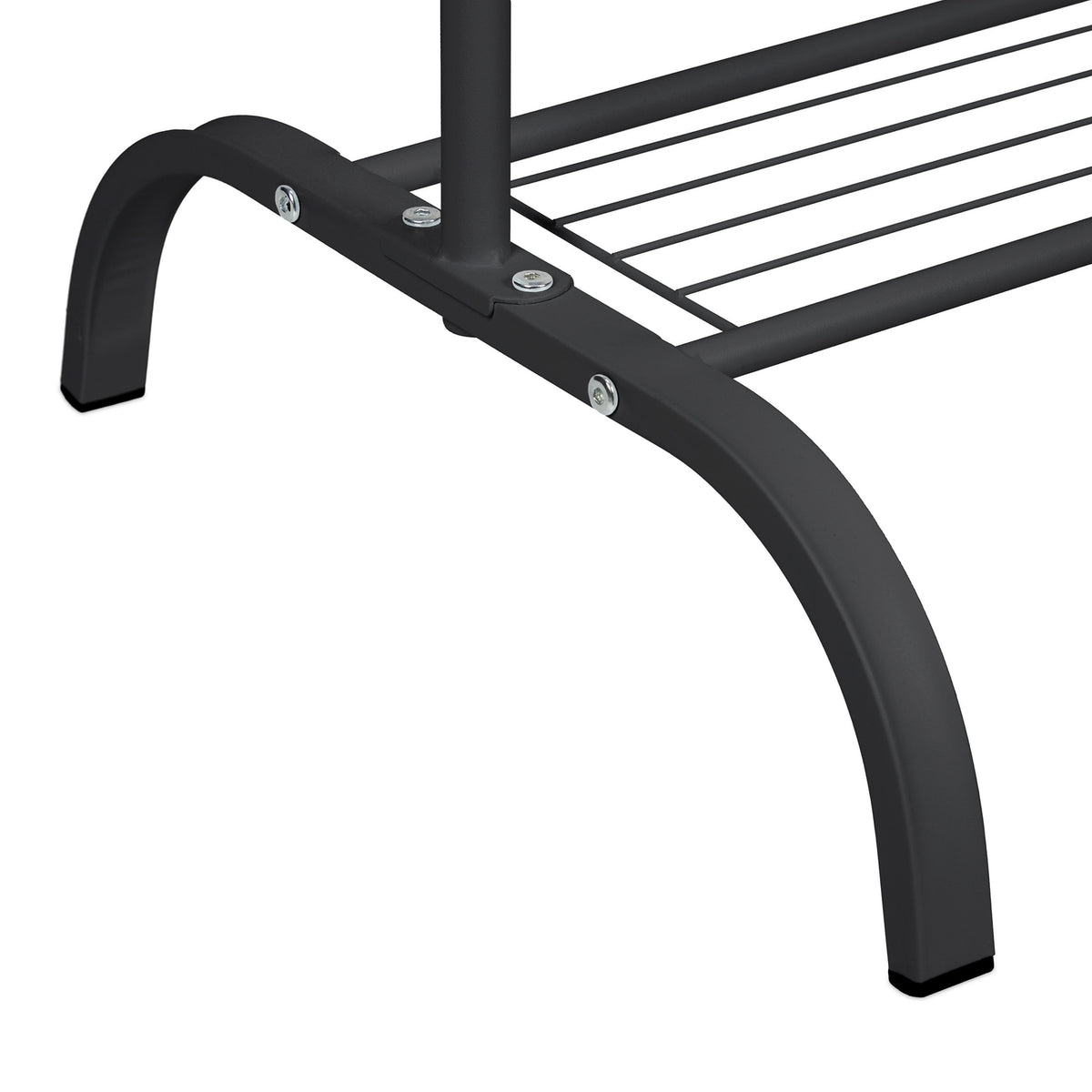 Metal clothes hanger with shelf