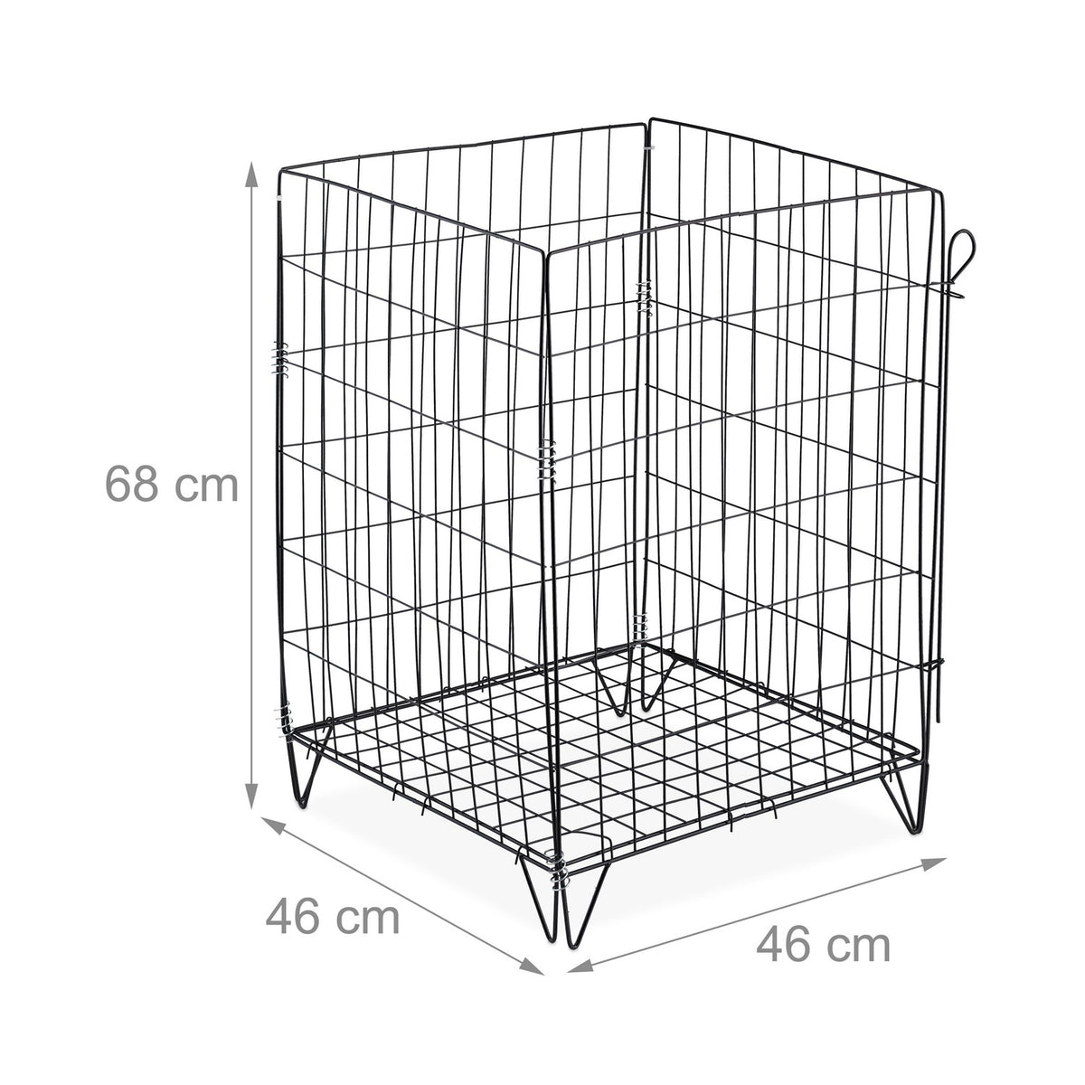 Metal composters with bottom grid, set of 2