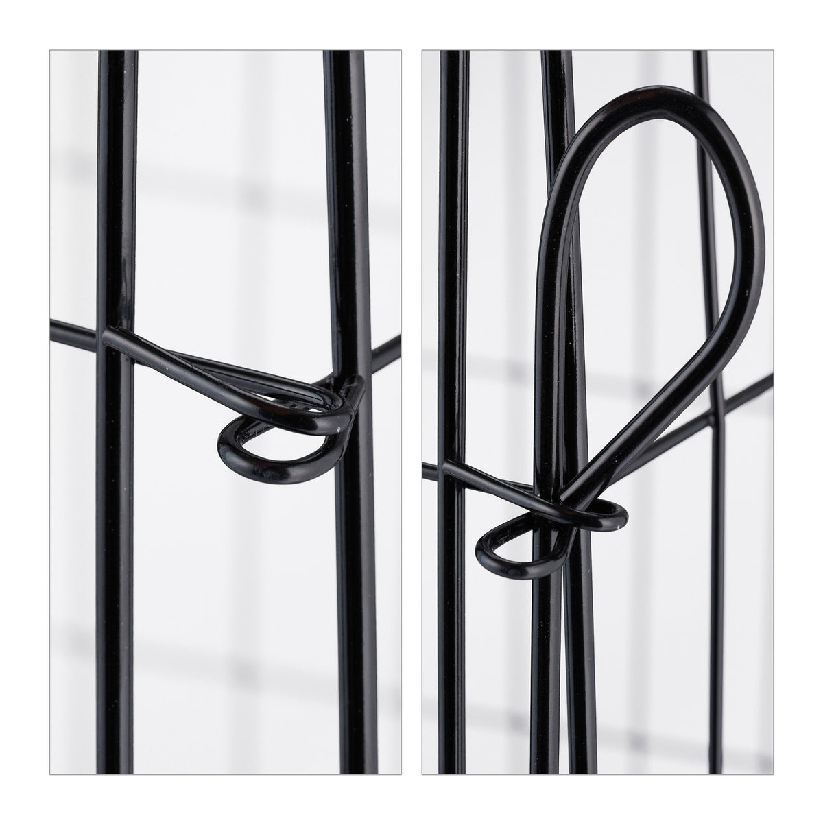 Metal composters with bottom grid, set of 2