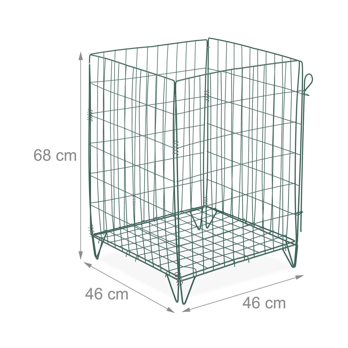 Metal compost with floor grate