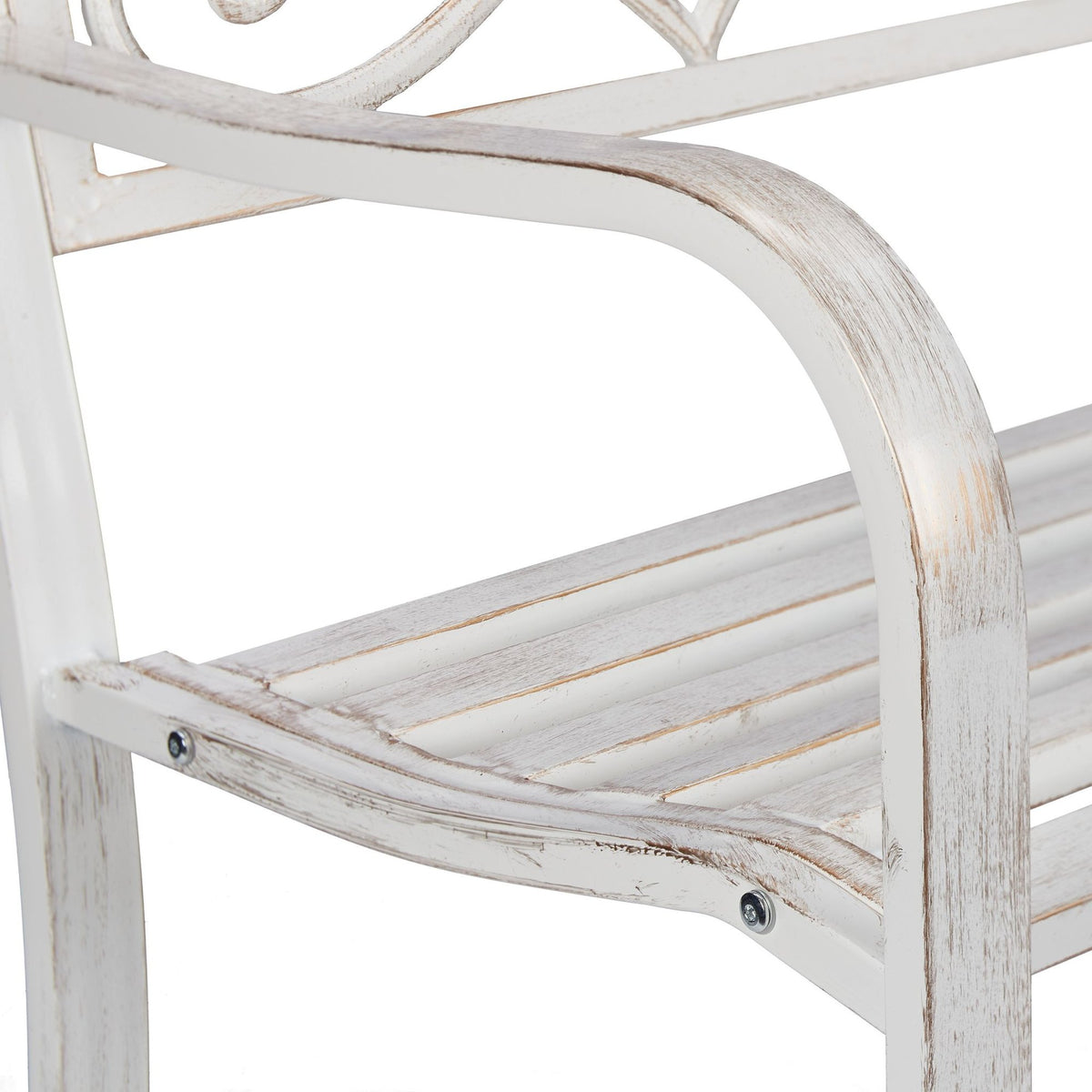 Metal garden bench