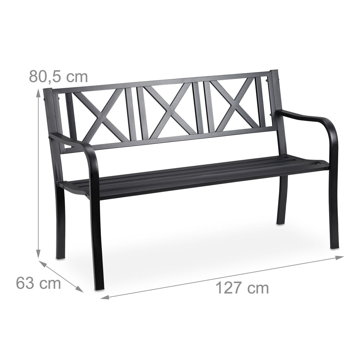 Metal garden bench