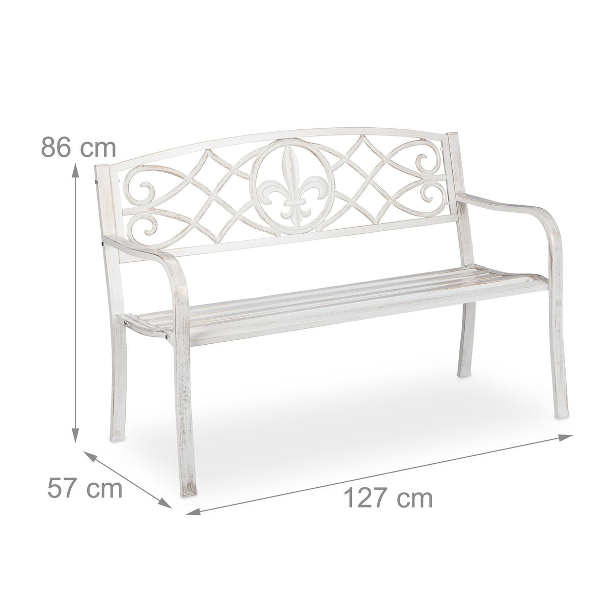 Metal garden bench