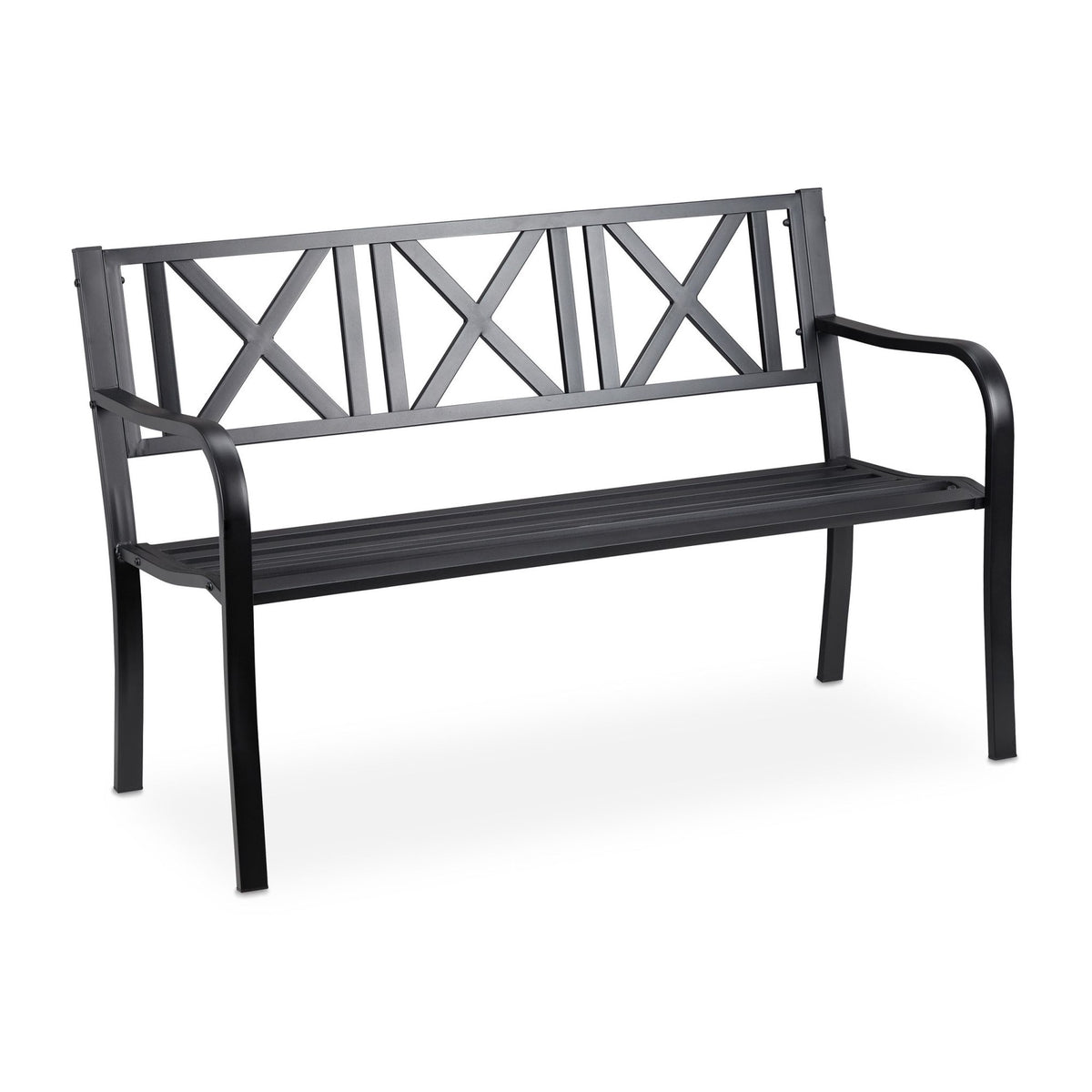 Metal garden bench