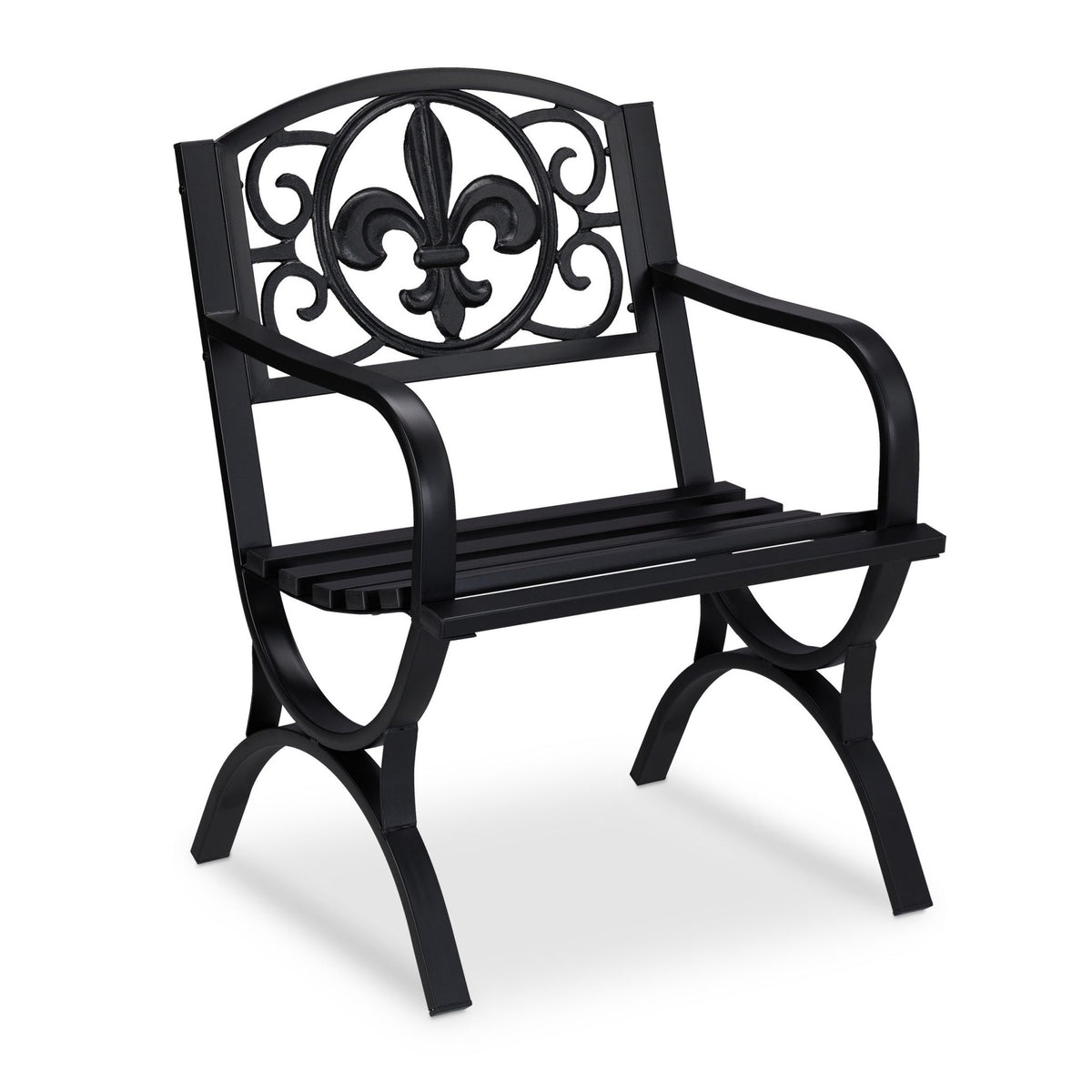Metal garden chair in antique style