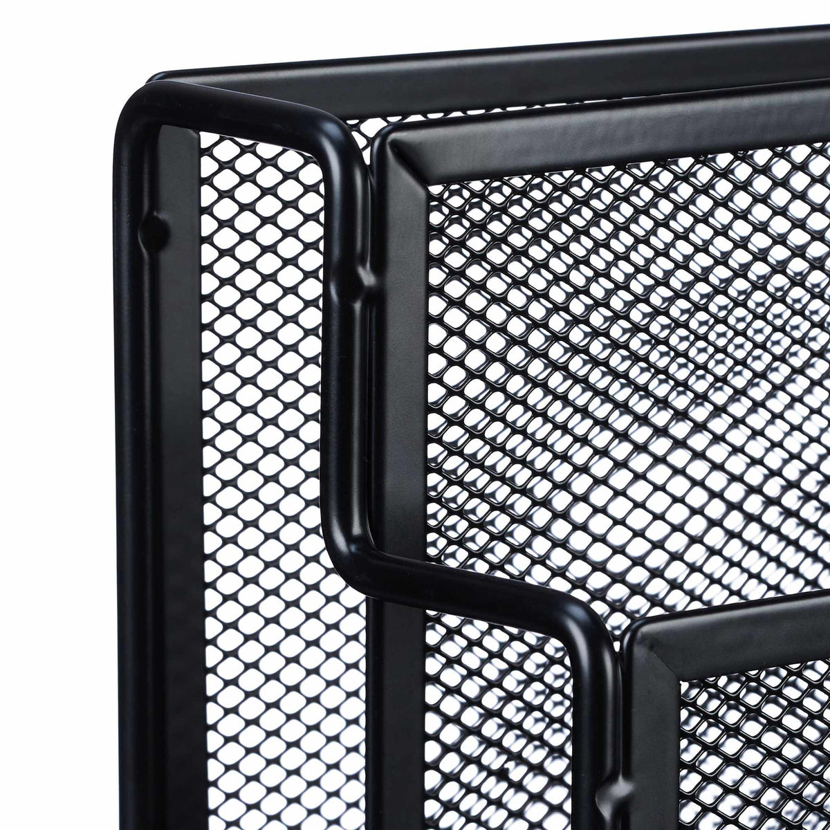 Metal magazine rack with 4 compartments