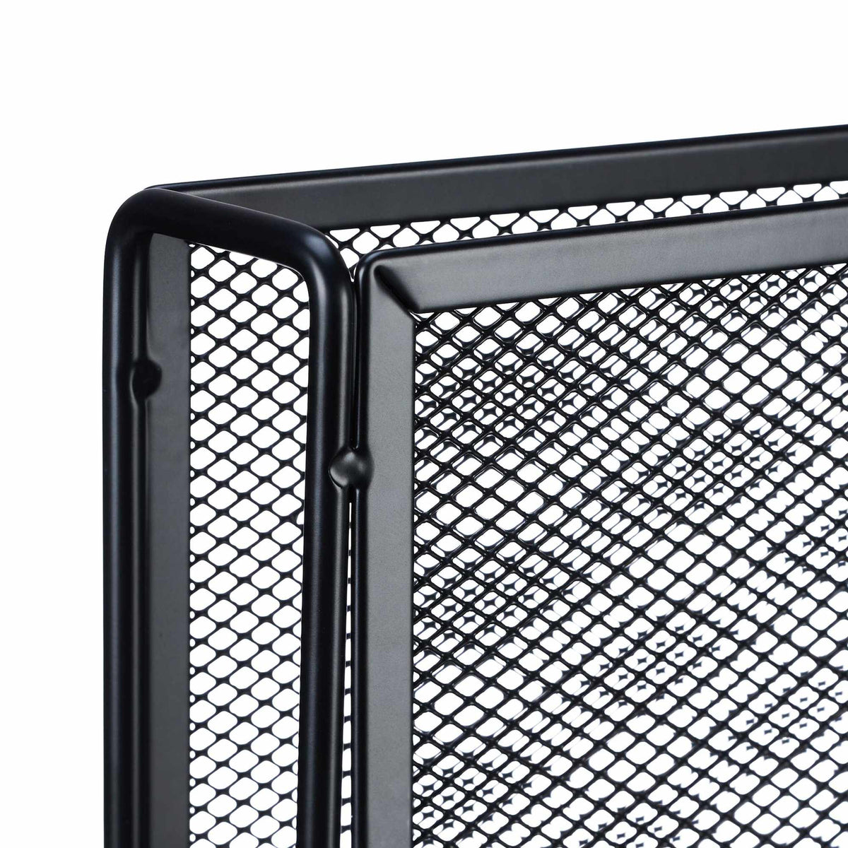 Metal magazine rack with 4 compartments