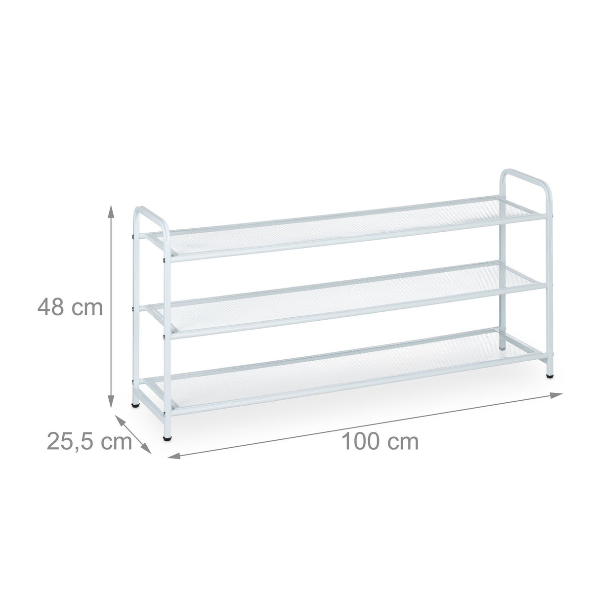 Metal shoe rack for 12 pairs of shoes