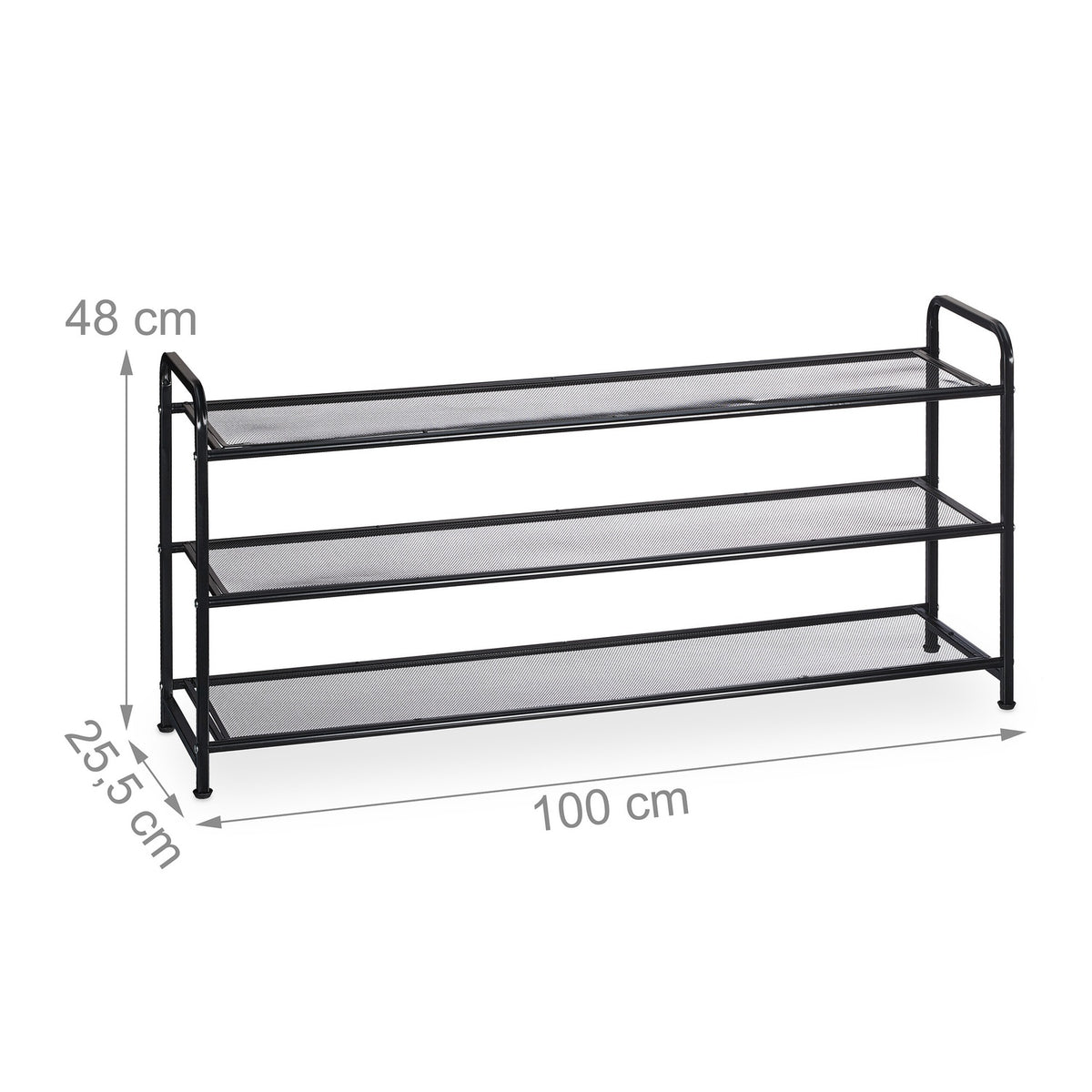Metal shoe rack for 12 pairs of shoes