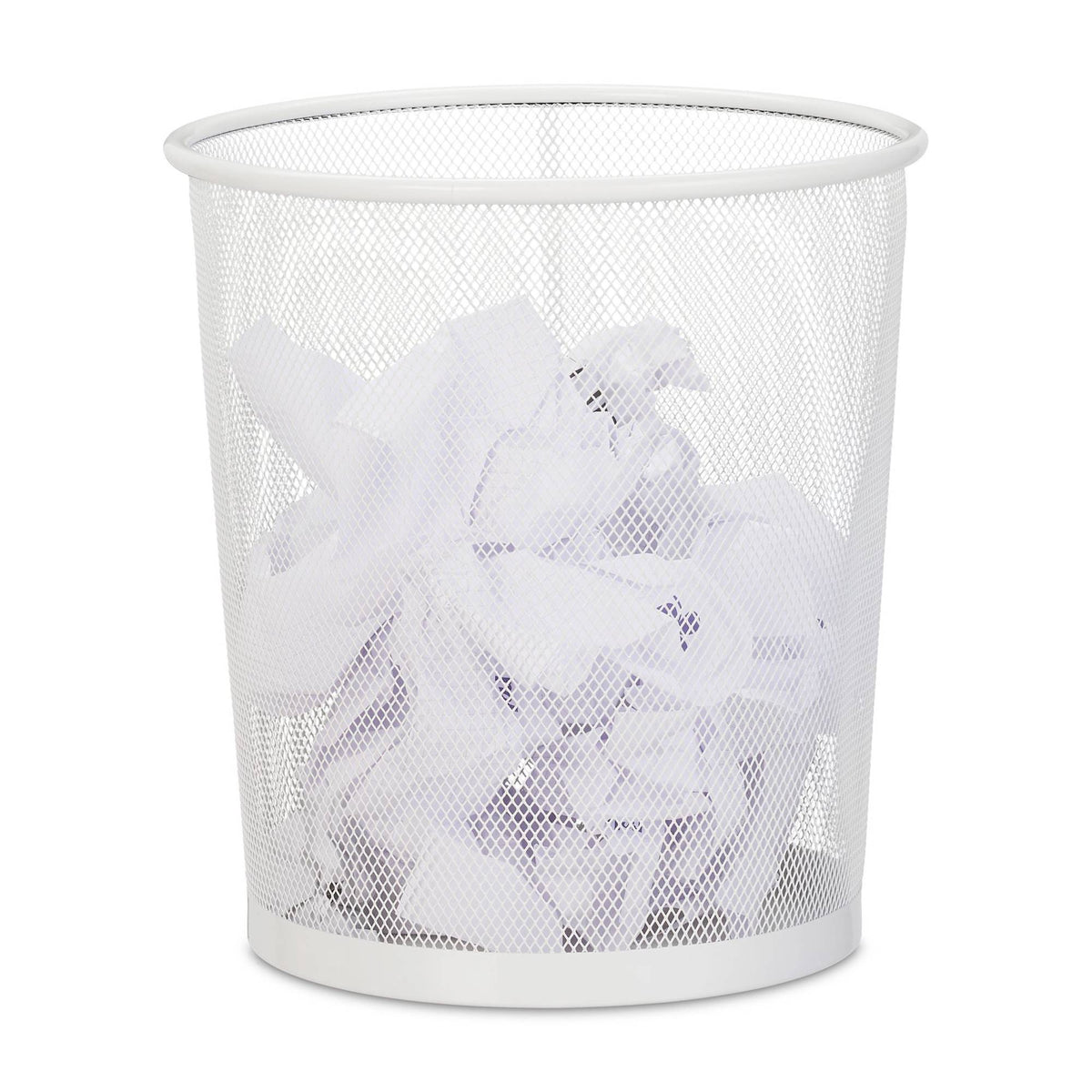 Metal wastebasket