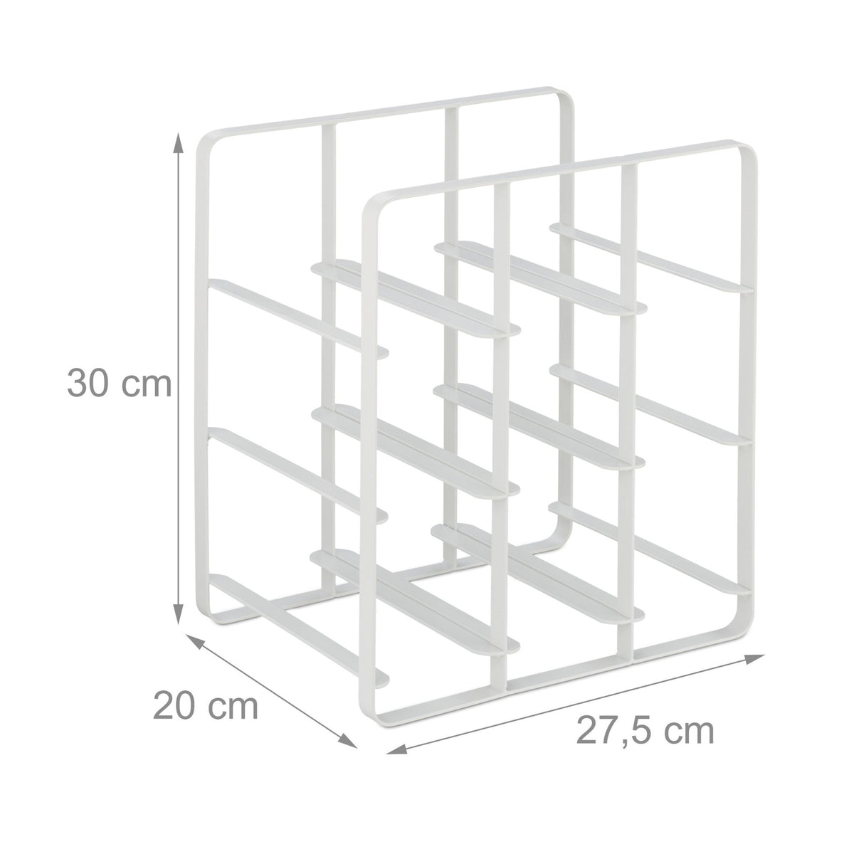 Metal wine rack for 9 bottles