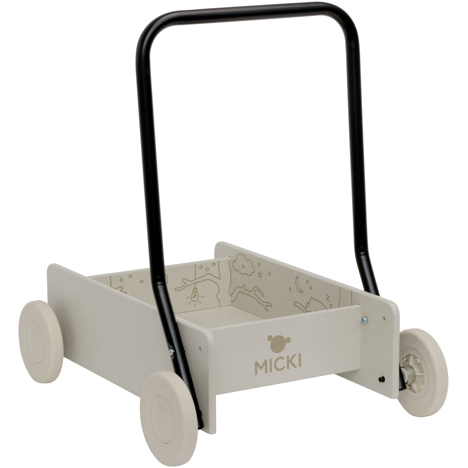 Micki Learn to Walk Pram, Beige