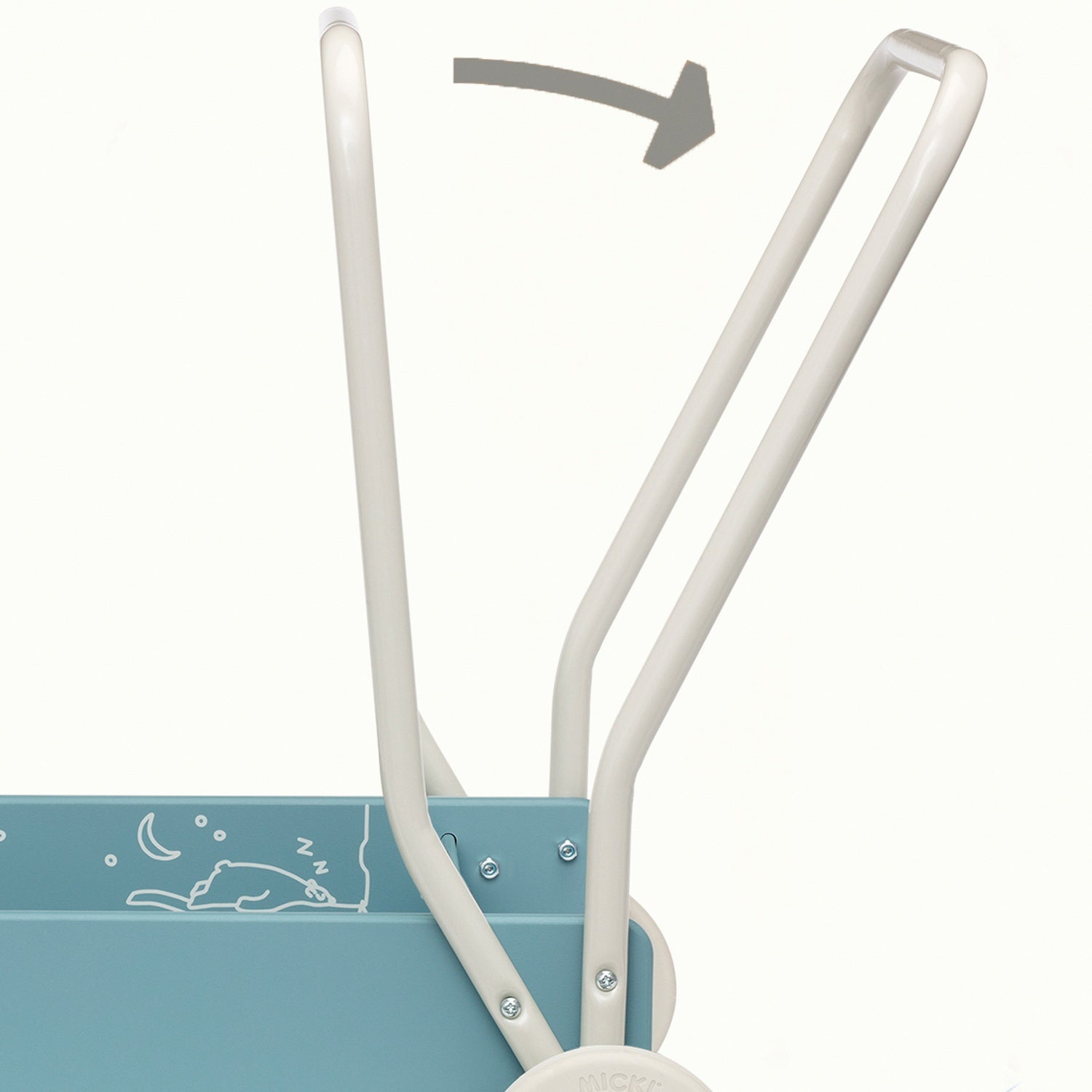 Micki Learn to Walk Stroller, Blue