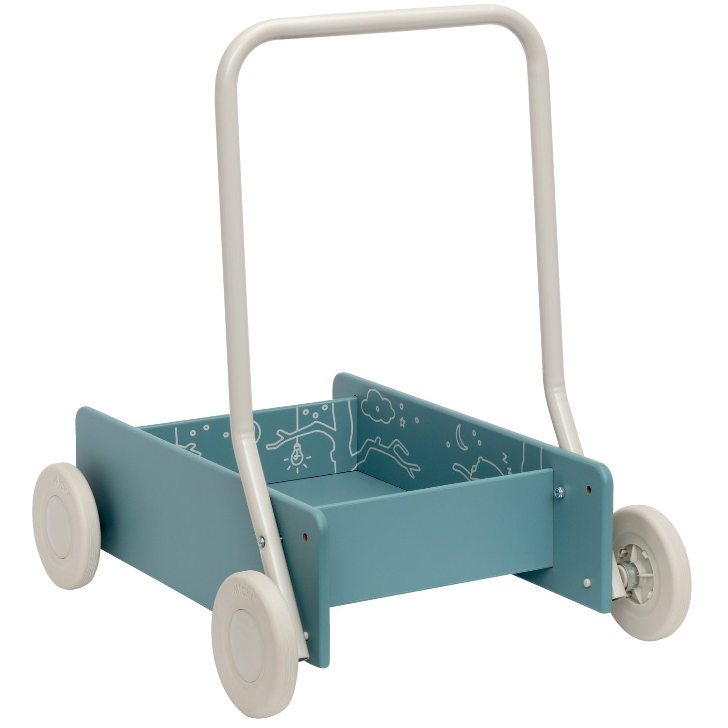 Micki Learn to Walk Stroller, Blue