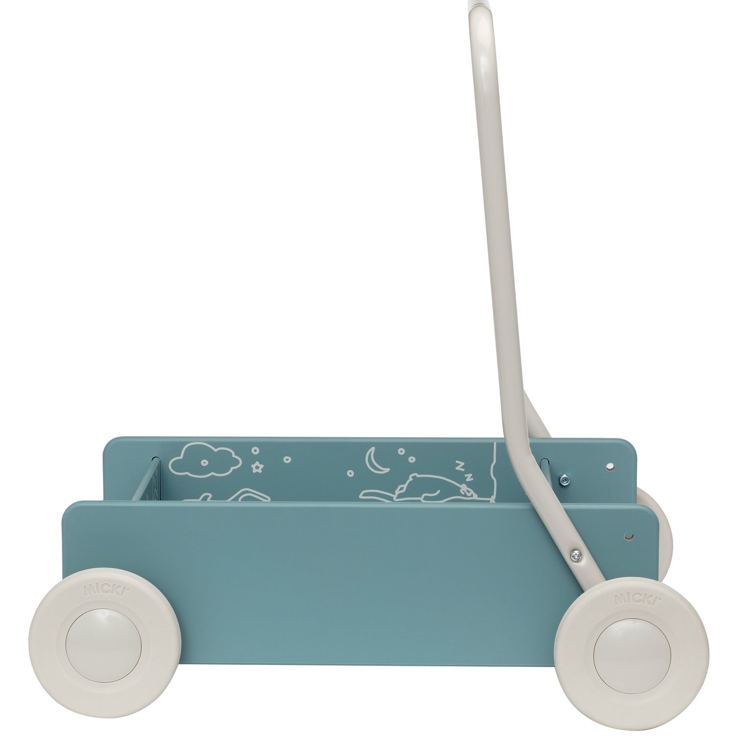 Micki Learn to Walk Stroller, Blue