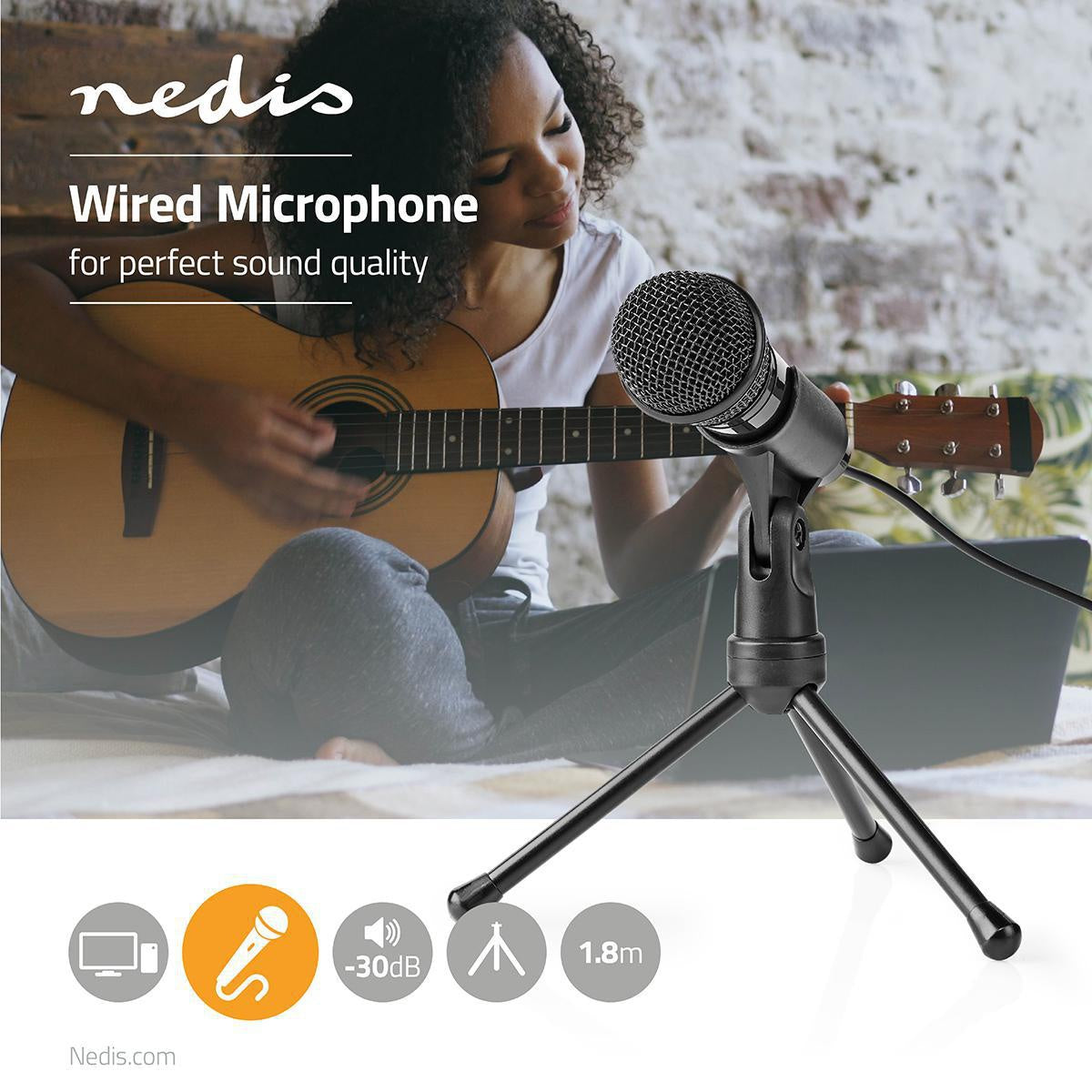 Microphone | Used for: Computer / Desktop / Smartphone / Tablet | Wire bound | 1x 3.5 mm