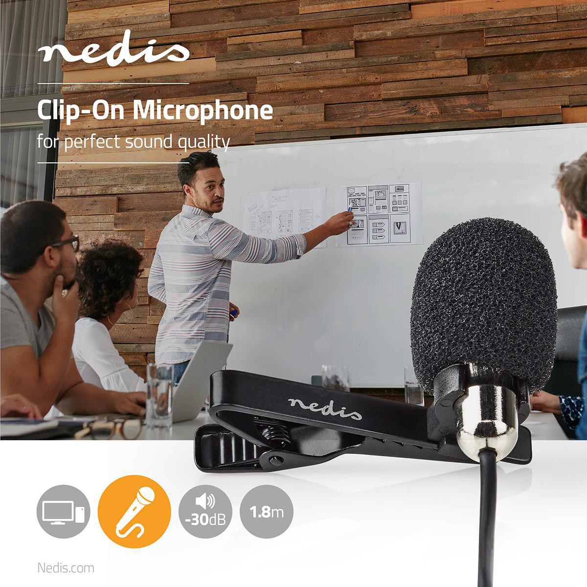 Microphone | Used for: Computer / Desktop / Smartphone / Tablet | Wire bound | 1x 3.5 mm