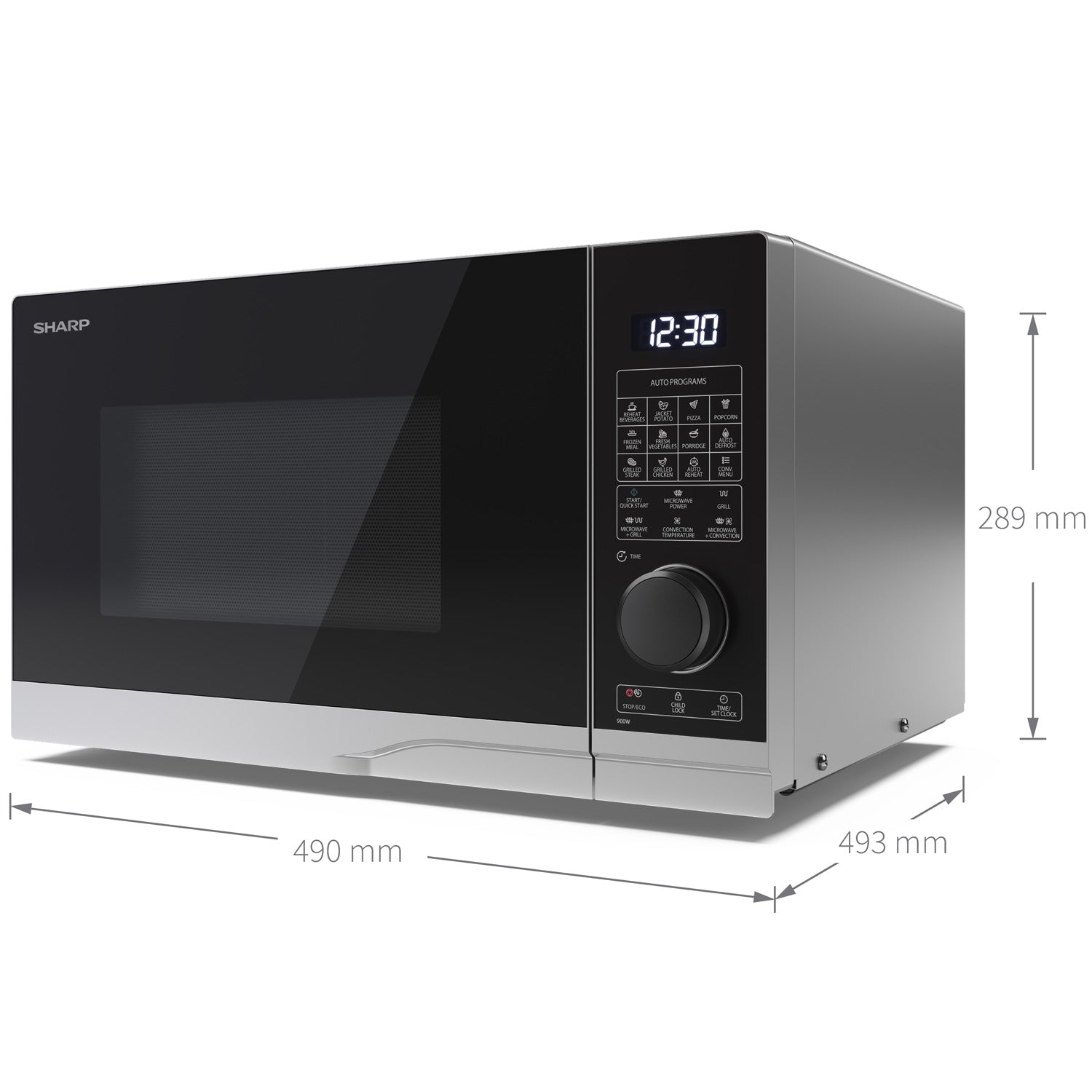 Microwave Oven 25L, Digital Panel, Grill Function