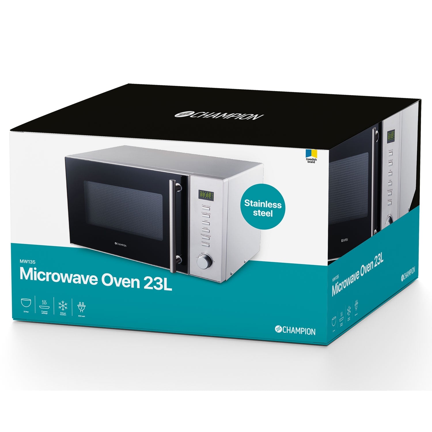 Microwave Pro 23L 900W MW135 Stainless