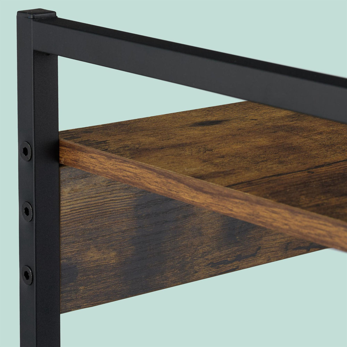 Microwave Shelf with Storage – Metal Frame, Industrial Design