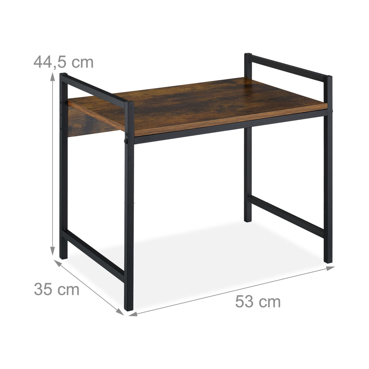 Microwave Shelf with Storage – Metal Frame, Industrial Design