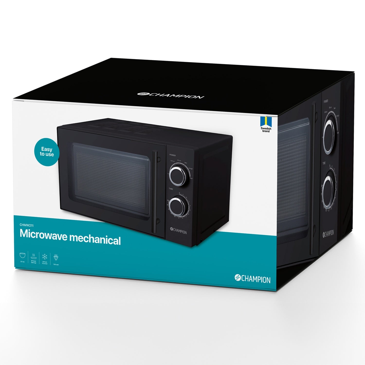 Microwave oven 20L 700W MW211 Black