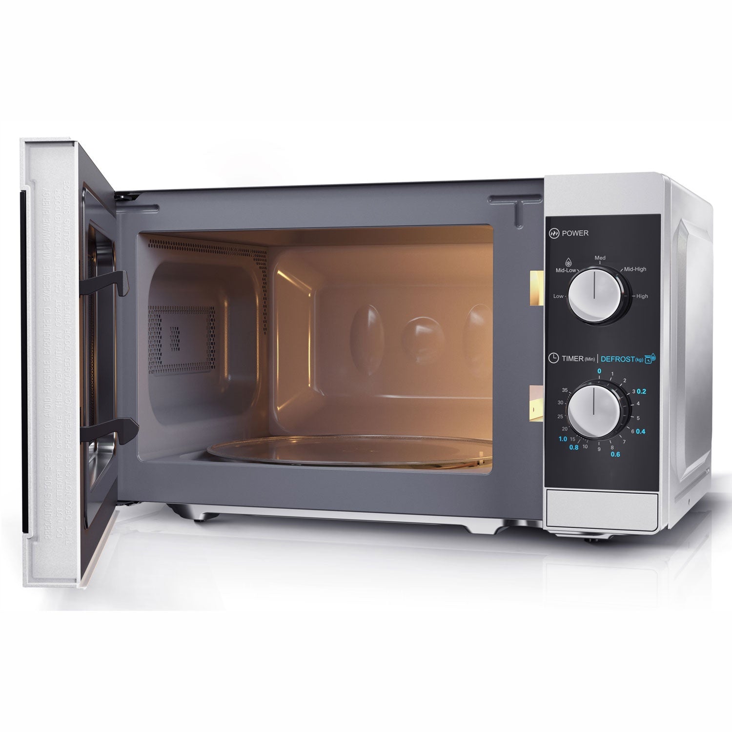 Microwave oven 20l Mechanical panel 800W Silver