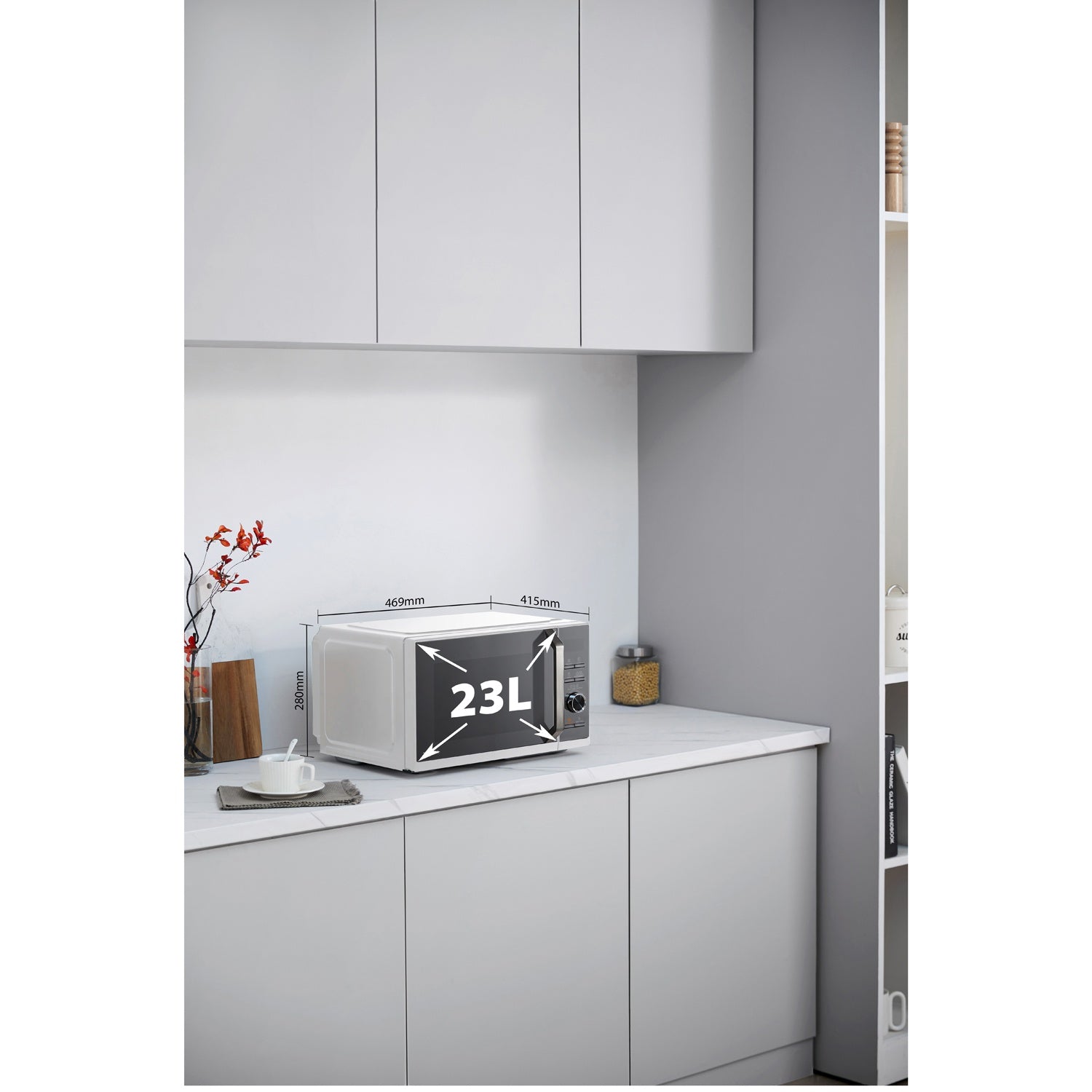 Microwave oven 23L, 3 in 1 Grill/Airfryer 900/1000/1700W