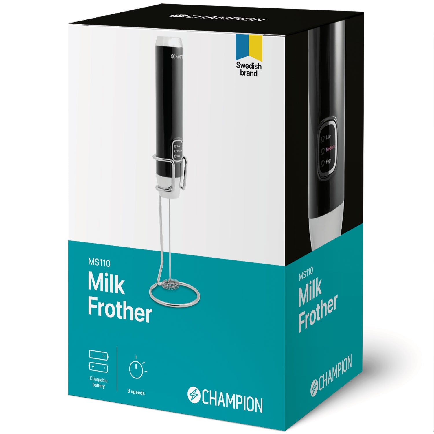 Milk frother Whisk Rechargeable MS110 Black