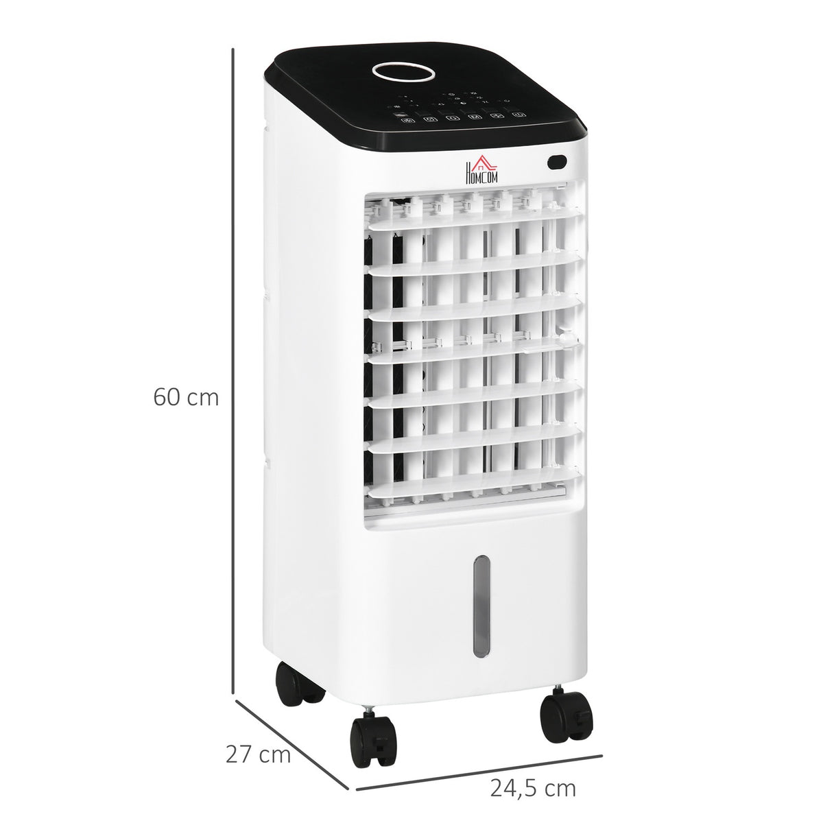 Mini Air Conditioner 3-In-1 Humidifier, Portable Air Cooler, Fan With 3 Levels, 60° Oscillation, Timer, Remote Control
