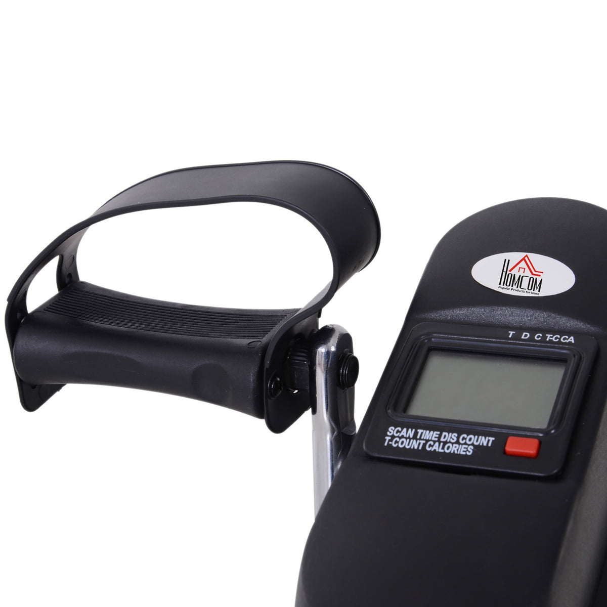 Mini Bike Pedal Trainer Training Bike Lcd Display Cast Iron Black 35X40X31Cm