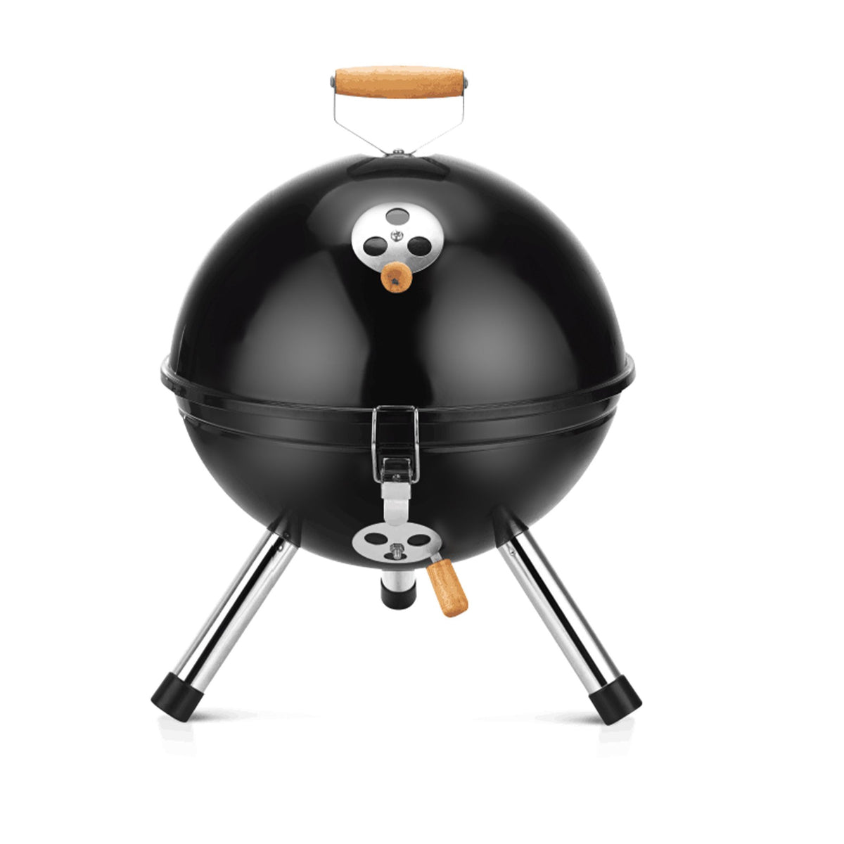 Mini Charcoal Kettle Grill, Black, 30 cm Steel