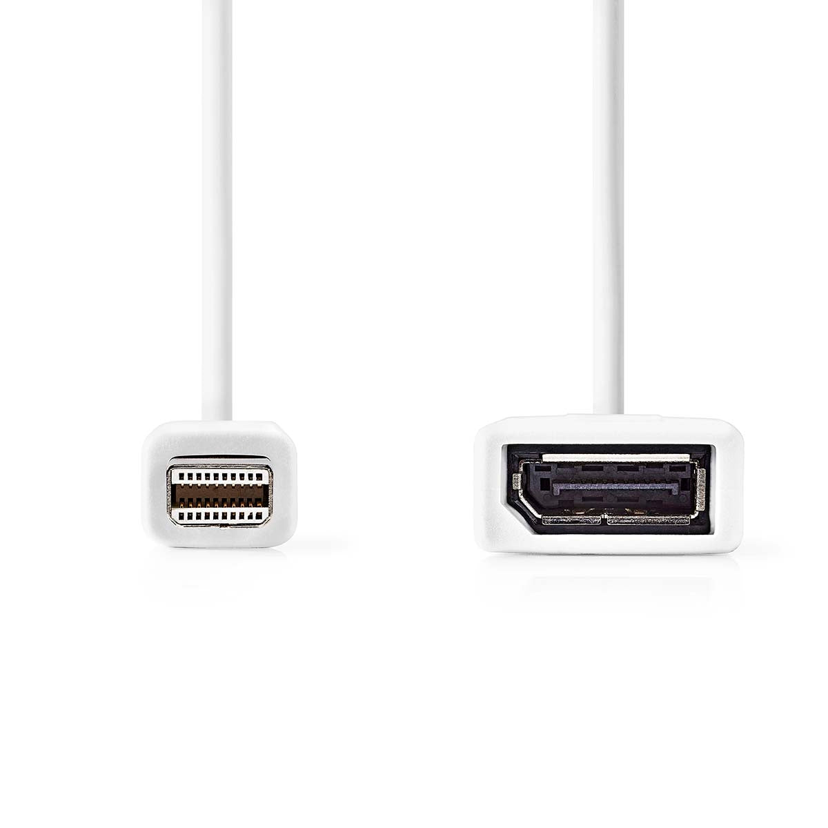 Mini Displayport Cable | DisplayPort 1.2 | Mini DisplayPort Male | DisplayPort Female | 21.6 Gbps | Nickel Plated | 0.20 m | Round | PVC | White | Box